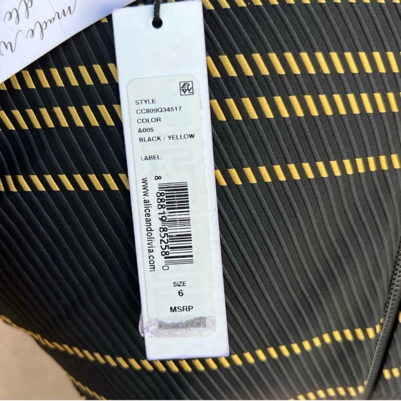 Alice + Olivia Lindsey Structured A-Line Dress Size 6 - Picture 8 of 11